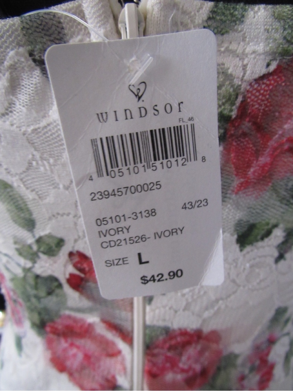 Windsor White Mini Dress with Pink & Green Floral Print - Picture 6 of 6